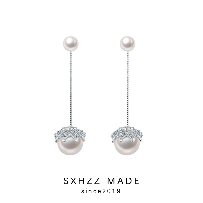 SXHZZ Stud Earrings 925 Silver Simple Tassel Round Detachable Pearl Earrings for Women Fashion High Quality Accessory Jewelry
SXHZZ Stud Earrings 925 Silver Simple Tassel Round Detachable Pearl Earrings for Women Fashion High Quality Accessory Jewelry