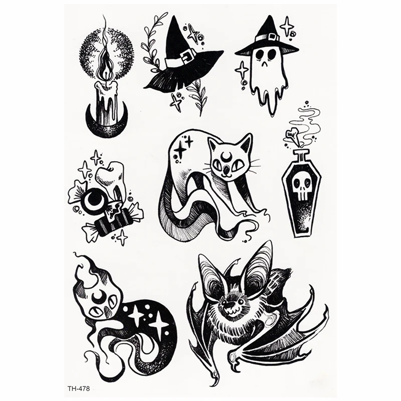 Cute Ghost Bat Cat Tattoo Sticker For Men Women Waterproof Temporary Tattoos Body Art
Cute Ghost Bat Cat Tattoo Sticker For Men Women Waterproof Temporary Tattoos Body Art