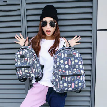 Hot Cartoon Printing Women's Backpack Black Fashion Oxford Cloth Large Capacity Waterproof Shoulder Bag 
Hot Cartoon Printing Women's Backpack Black Fashion Oxford Cloth Large Capacity Waterproof Shoulder Bag