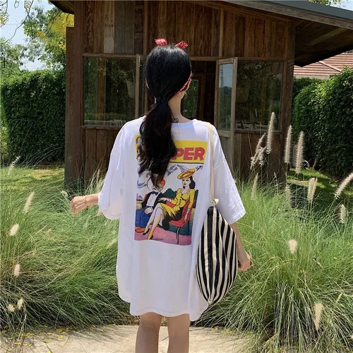 Vintage Cartoon Character Printed Casual Loose Fashion 2019 New Arrival Basic All Match Short Sleeve Female Women Top T-shirts
Vintage Cartoon Character Printed Casual Loose Fashion 2019 New Arrival Basic All Match Short Sleeve Female Women Top T-shirts