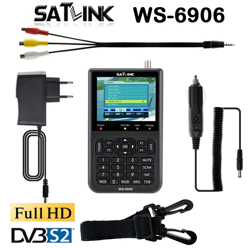

[Genuine] Satlink WS-6906 3.5" DVB-S FTA digital satellite meter satellite finder satellite satFind LCD ws 6906 satlink ws6906