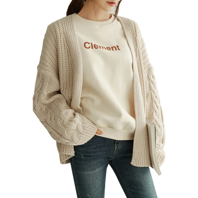 2019 Autumn Women Cardigans Sweaters Casual Long Sleeve Loose Knitting Cardigan Fashion Solid Outwear Harajuku Female Slim Coat
2019 Autumn Women Cardigans Sweaters Casual Long Sleeve Loose Knitting Cardigan Fashion Solid Outwear Harajuku Female Slim Coat