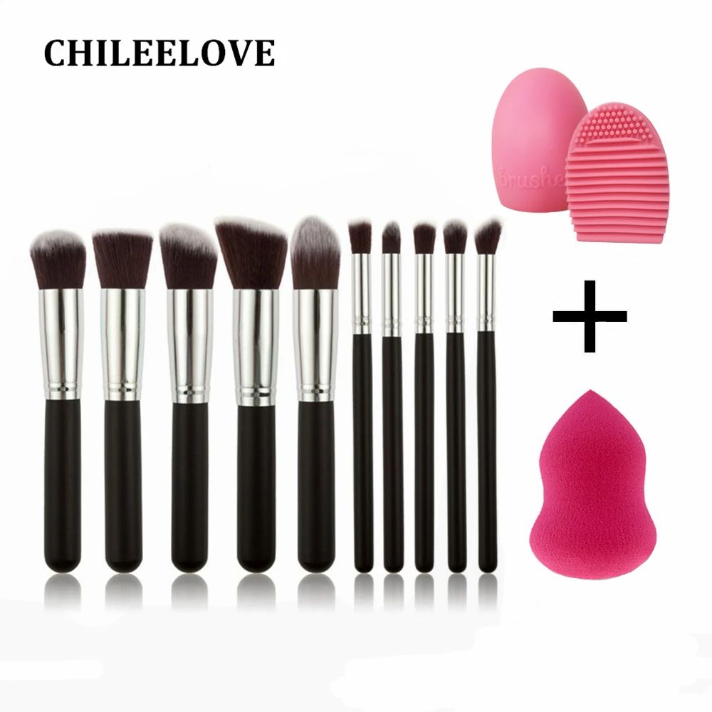 CHILEELOVE 10 Pcs/Set Basis Makeup Brushes Kit + Wash Egg + Powder Puff Eye Face Make Up Cosmetics Tool Makeover
CHILEELOVE 10 Pcs/Set Basis Makeup Brushes Kit + Wash Egg + Powder Puff Eye Face Make Up Cosmetics Tool Makeover