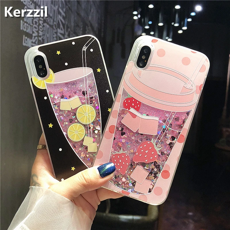 Kerzzil Bling Glitter Strawberry Quicksand Cases For iPhone X 10 Silicone TPU PC Dynamic Liquid Cover For iPhone 7 8 6 6s Plus
Kerzzil Bling Glitter Strawberry Quicksand Cases For iPhone X 10 Silicone TPU PC Dynamic Liquid Cover For iPhone 7 8 6 6s Plus