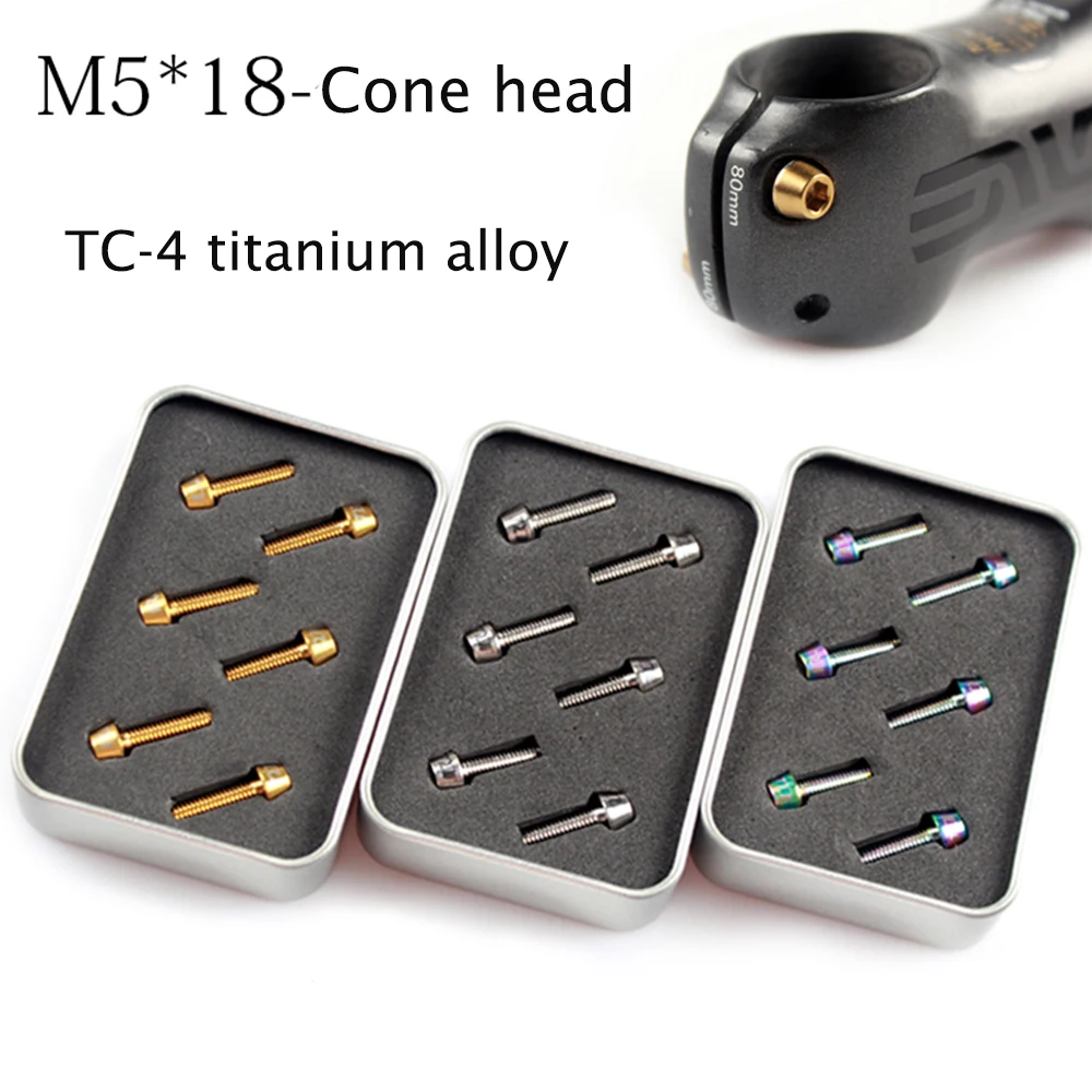 Titanium Alloy Screws MTB Derailleur Lever Screws Fixed Brake Handle Bolt M5*18 Folding Track Bicycle handle screw Parts 6 PCS
Titanium Alloy Screws MTB Derailleur Lever Screws Fixed Brake Handle Bolt M5*18 Folding Track Bicycle handle screw Parts 6 PCS