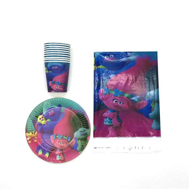 New Arrival Trolls Theme Design 41Pcs/Lot Tablecloth Plates Cups Event Party Child Birthday Party Tablecover Decoration Supply
New Arrival Trolls Theme Design 41Pcs/Lot Tablecloth Plates Cups Event Party Child Birthday Party Tablecover Decoration Supply