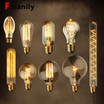 Vintage Edison Bulb E27 220V Retro Lamp 40W Lampada Ampoule Vintage Light Bulb ST64 Antique Lamp Incandescent Home Filament New
Vintage Edison Bulb E27 220V Retro Lamp 40W Lampada Ampoule Vintage Light Bulb ST64 Antique Lamp Incandescent Home Filament New