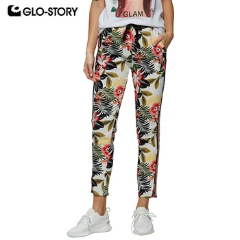 GLO-STORY 2019 Spring Women Casual Tape Floral Straight Pants Elastic Waist with String Female Trousers WSK-7869
GLO-STORY 2019 Spring Women Casual Tape Floral Straight Pants Elastic Waist with String Female Trousers WSK-7869