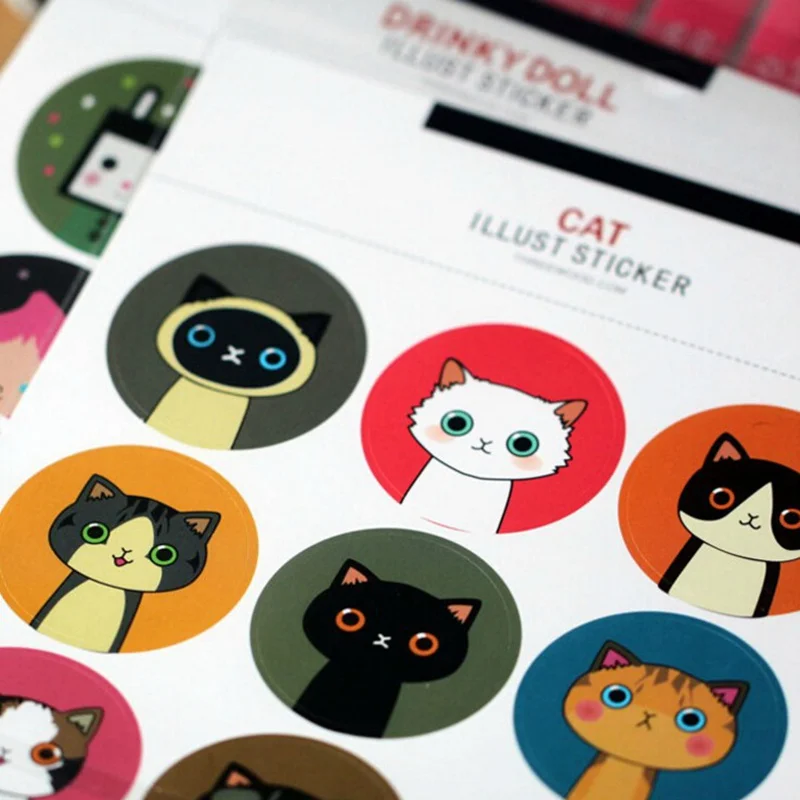 Cute Cartoon Cat Rabbit Waterproof Round Decorative Stickers Scrapbooking Novelty Gift Seal Sticker Toy For Child Birthday Gifts
Cute Cartoon Cat Rabbit Waterproof Round Decorative Stickers Scrapbooking Novelty Gift Seal Sticker Toy For Child Birthday Gifts