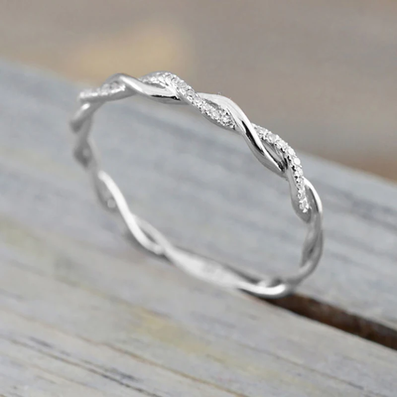 2019 Women Twisted Shape Engagement Ring Stacking Matching Band Anniversary Ring Romantic Rings Accessories Gift 6C3008
2019 Women Twisted Shape Engagement Ring Stacking Matching Band Anniversary Ring Romantic Rings Accessories Gift 6C3008