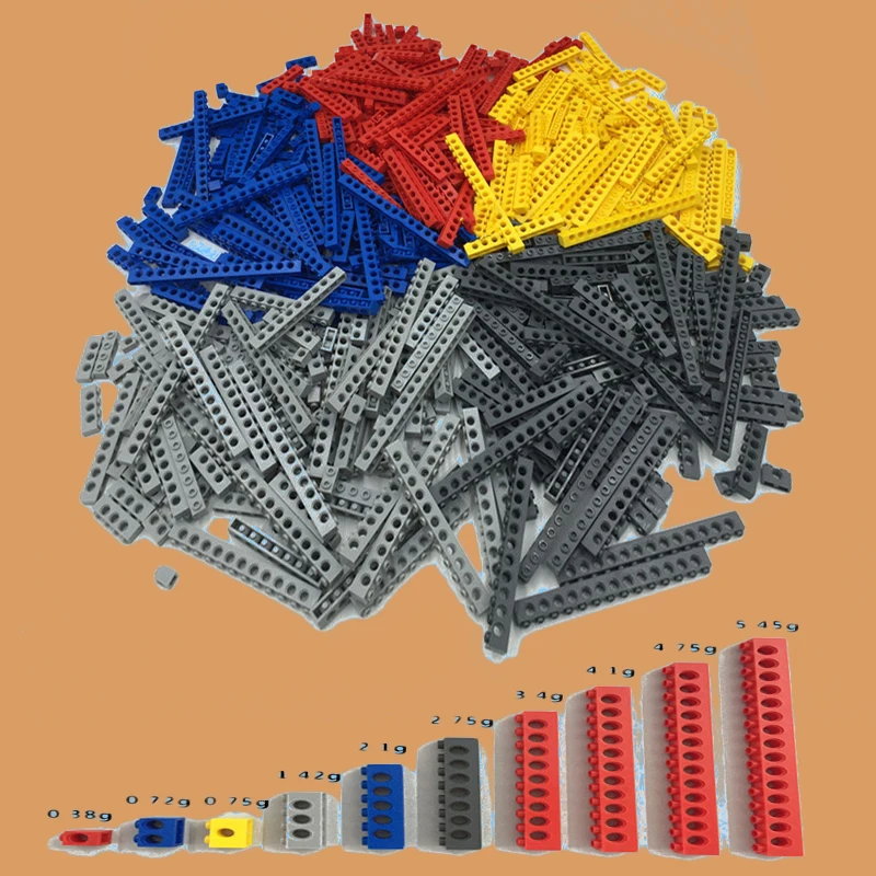 

500G/Lot Technic Liftarm Beam Axle Connector 1x1-1x16 Bricks with 1-15 Holes Compatible with legoINGes Technic MOC Parts Toys