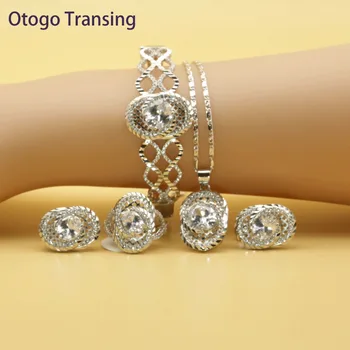 Otogo Transing 2019 Round White Cubic Zirconia Silver Color Jewelry Sets For Women Earring Pendant Necklace Ring Bracelet SET211
Otogo Transing 2019 Round White Cubic Zirconia Silver Color Jewelry Sets For Women Earring Pendant Necklace Ring Bracelet SET211