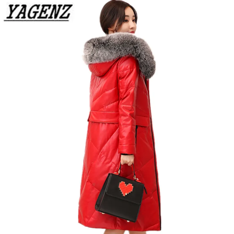 Winter Women Down cotton Fox fur Hooded PU leather Jacket Coat plus size 4XL Loose Parkas Thick Warm Overcoat Female Long Coat
Winter Women Down cotton Fox fur Hooded PU leather Jacket Coat plus size 4XL Loose Parkas Thick Warm Overcoat Female Long Coat