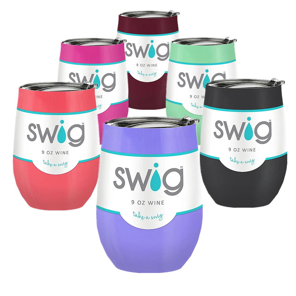 10PCS-304-Stainless-Steel-9Oz-Egg-Mugs-Green-Purple-Bottles-Swig-Mugs-Drinkware-Cup-Coral-Wine