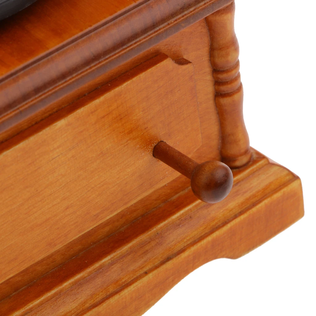 Hot Sale Vintage Wooden Gramophone Music Box Melody Box Desk Decoration Wedding March for Office Home Decor Favor Gift Supplies