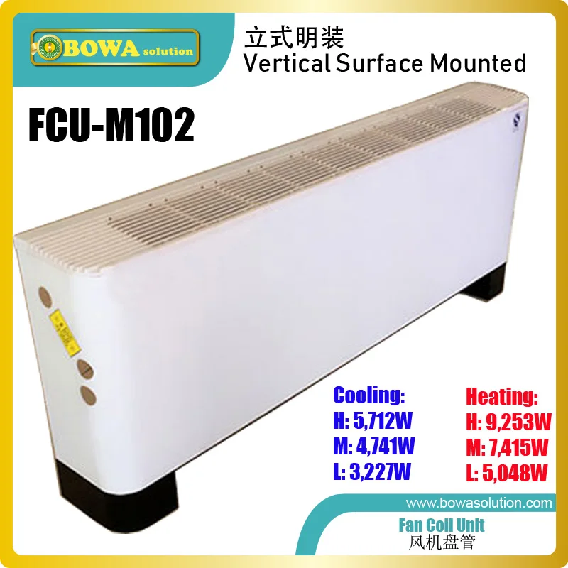 Vertical surface mounted FCU is great choice for hydronic heating by water in hotels, resturants, school or other public rooms
Vertical surface mounted FCU is great choice for hydronic heating by water in hotels, resturants, school or other public rooms