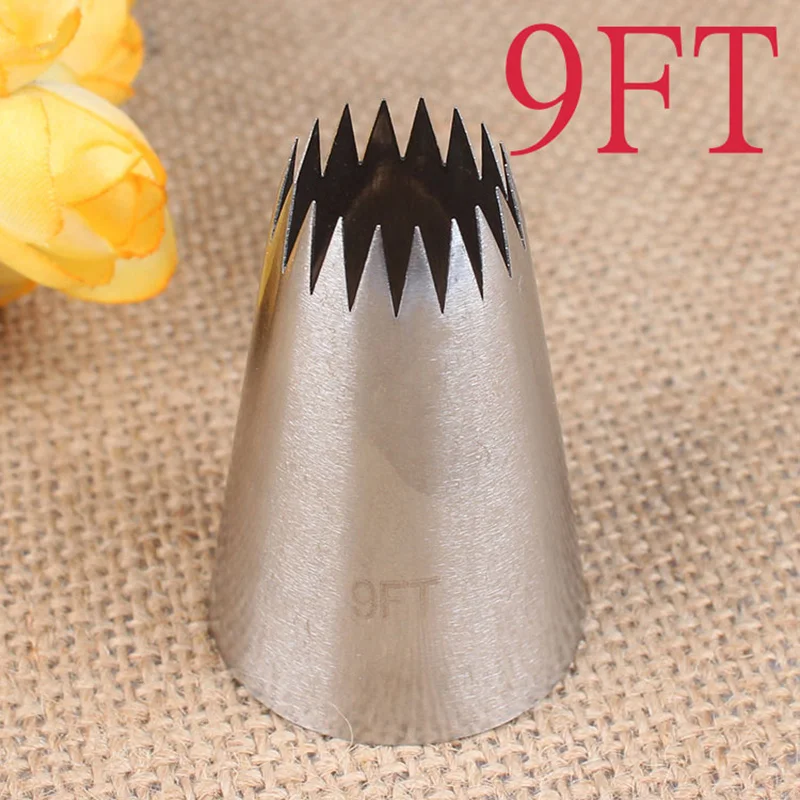 #9FT Large Size Cake Decorating Pastry Piping Nozzle Icing Tips Bakeware Kitchen Cookies Tools Stainless Steel bake Tools
#9FT Large Size Cake Decorating Pastry Piping Nozzle Icing Tips Bakeware Kitchen Cookies Tools Stainless Steel bake Tools