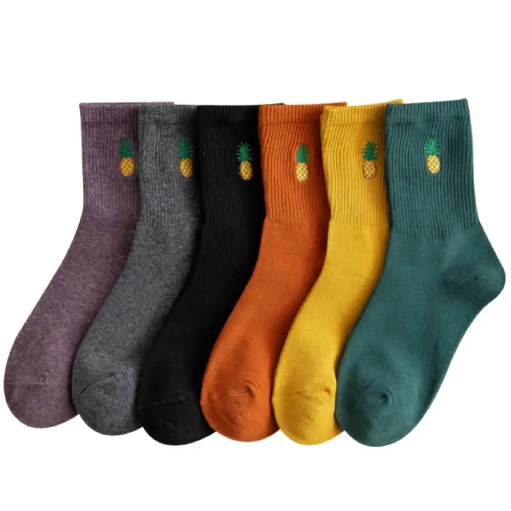 Japan Style Fall Winter Women Long Socks Cotton With Fruit Embroidery Pineapple in High Quality Ladies Socks Back to School
Japan Style Fall Winter Women Long Socks Cotton With Fruit Embroidery Pineapple in High Quality Ladies Socks Back to School