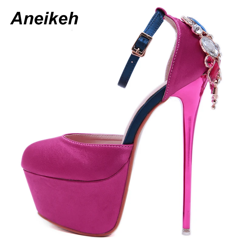 Aneikeh 2019 Rhinestones Platform High Heels Women's Pumps Summer Sexy Ankle Strap Open Toe Gladiator Party Dress Women Shoes
Aneikeh 2019 Rhinestones Platform High Heels Women's Pumps Summer Sexy Ankle Strap Open Toe Gladiator Party Dress Women Shoes
