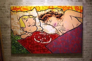 Carton Graffiti Art hand painted on canvas, Famous POP ART Giclee poster painting on canvas for wall painting (Unframed) x-029
Carton Graffiti Art hand painted on canvas, Famous POP ART Giclee poster painting on canvas for wall painting (Unframed) x-029