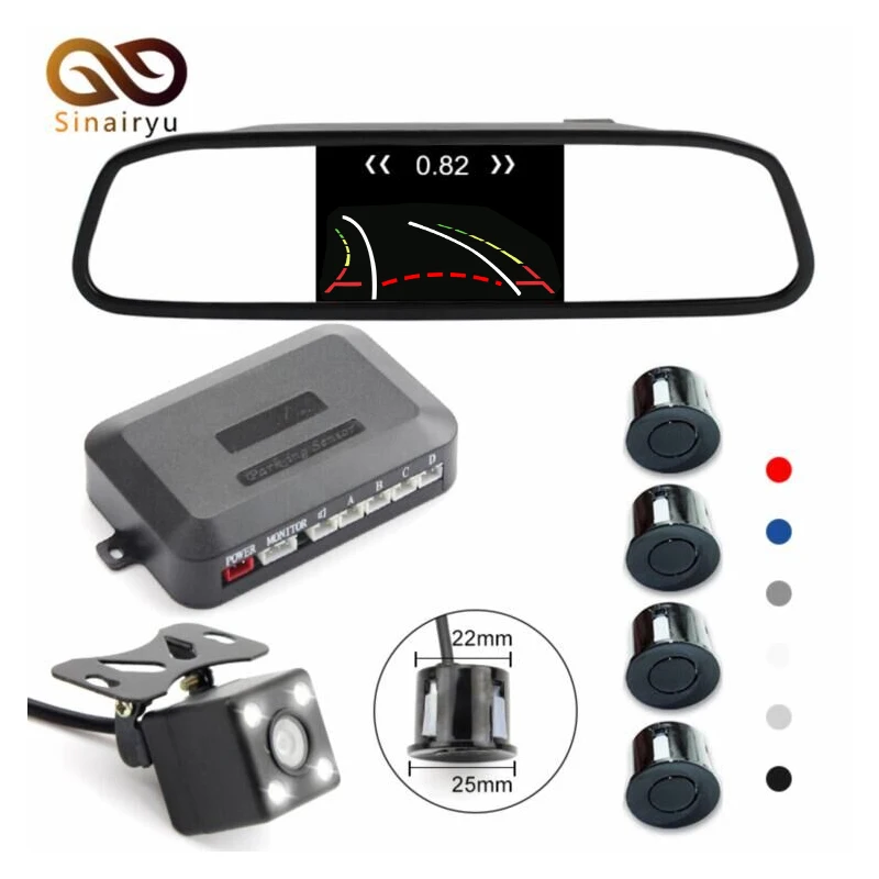 Sinairyu 3in1 4.3" Car Video Parking Mirror Monitor Video Parking Sensor Intelligent Dynamic Trajectory Tracks Rear View Camera
Sinairyu 3in1 4.3" Car Video Parking Mirror Monitor Video Parking Sensor Intelligent Dynamic Trajectory Tracks Rear View Camera