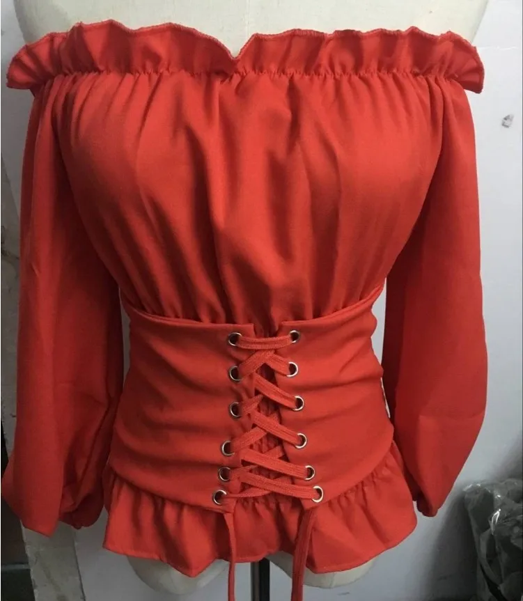 Women Girls Gothic Renaissance Victorian Chemise Shirt Medieval Retro Peasant Wench off shoulder Blouse Resist top Costume
Women Girls Gothic Renaissance Victorian Chemise Shirt Medieval Retro Peasant Wench off shoulder Blouse Resist top Costume