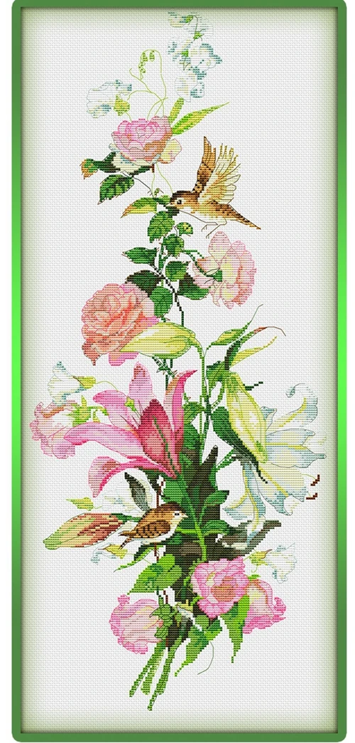 Tit with rose lily cross stitch package flower 18ct 14ct 11ct cloth cotton thread embroidery DIY handmade needlework
Tit with rose lily cross stitch package flower 18ct 14ct 11ct cloth cotton thread embroidery DIY handmade needlework