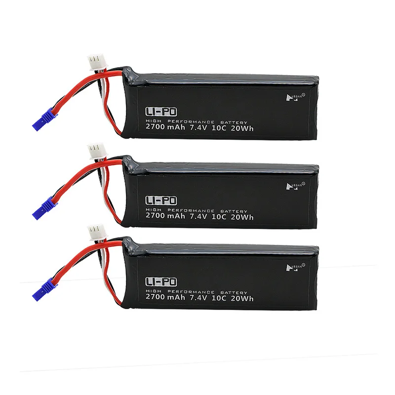 Hubsan H501S lipo battery 7.4V 2700mAh 10C Batteies 3pcs for Hubsan H501C rc Quadcopter Airplane drone Spare Parts
Hubsan H501S lipo battery 7.4V 2700mAh 10C Batteies 3pcs for Hubsan H501C rc Quadcopter Airplane drone Spare Parts