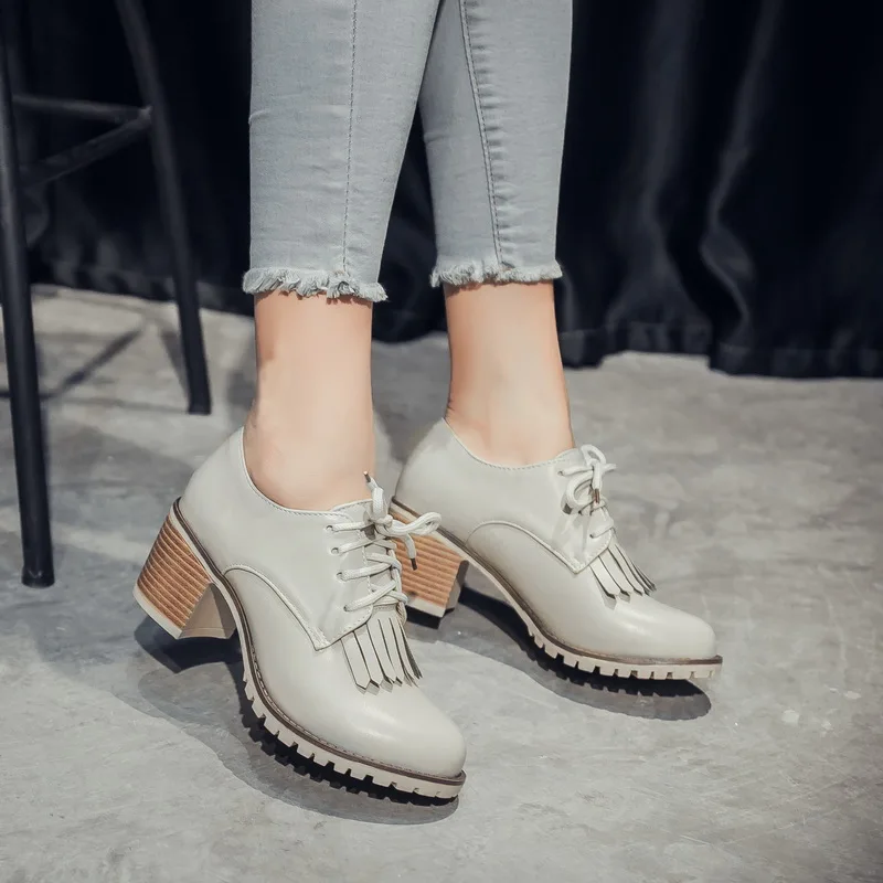 Women Thick High Heels Pumps Heels Comfortable Casual Shoes For Women Large Size 34-43 Lace Up Platform Shoes Chaussures Femme
Women Thick High Heels Pumps Heels Comfortable Casual Shoes For Women Large Size 34-43 Lace Up Platform Shoes Chaussures Femme