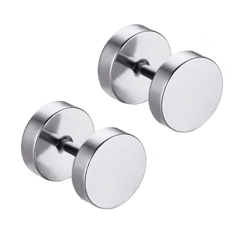 PIXNOR 1 Pair of Stainless Steel Round Dumbbell Earrings Studs Hoop Clip On Earrings Ear Piercing Fashion Jewelry for Men
PIXNOR 1 Pair of Stainless Steel Round Dumbbell Earrings Studs Hoop Clip On Earrings Ear Piercing Fashion Jewelry for Men