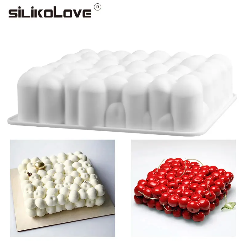 SILIKOLOVE Cake Mold Silicone Non Stick Cherry shape Square Bubble Baking Mold DIY Mousse Kitchen Cake Decoration Tool Bakeware
SILIKOLOVE Cake Mold Silicone Non Stick Cherry shape Square Bubble Baking Mold DIY Mousse Kitchen Cake Decoration Tool Bakeware