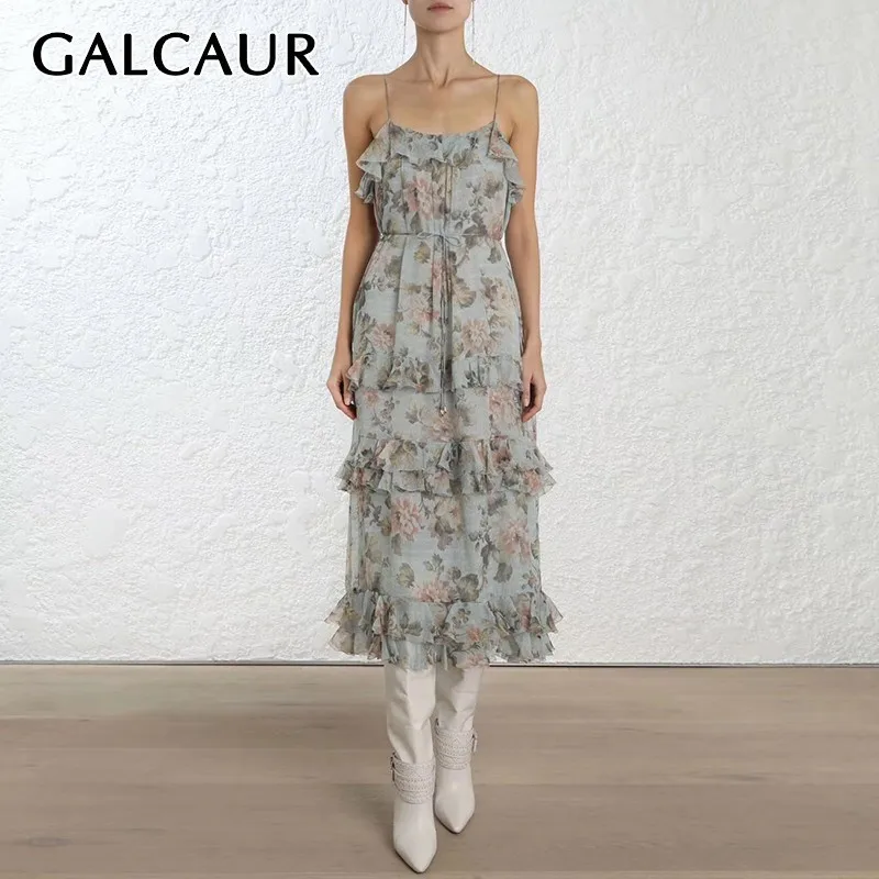 GALCAUR Elegant Off Shoulder Print Dress For Women Sleeveless High Waist Ruffles Midi Dresses Female Fashion 2019 Summer New
GALCAUR Elegant Off Shoulder Print Dress For Women Sleeveless High Waist Ruffles Midi Dresses Female Fashion 2019 Summer New