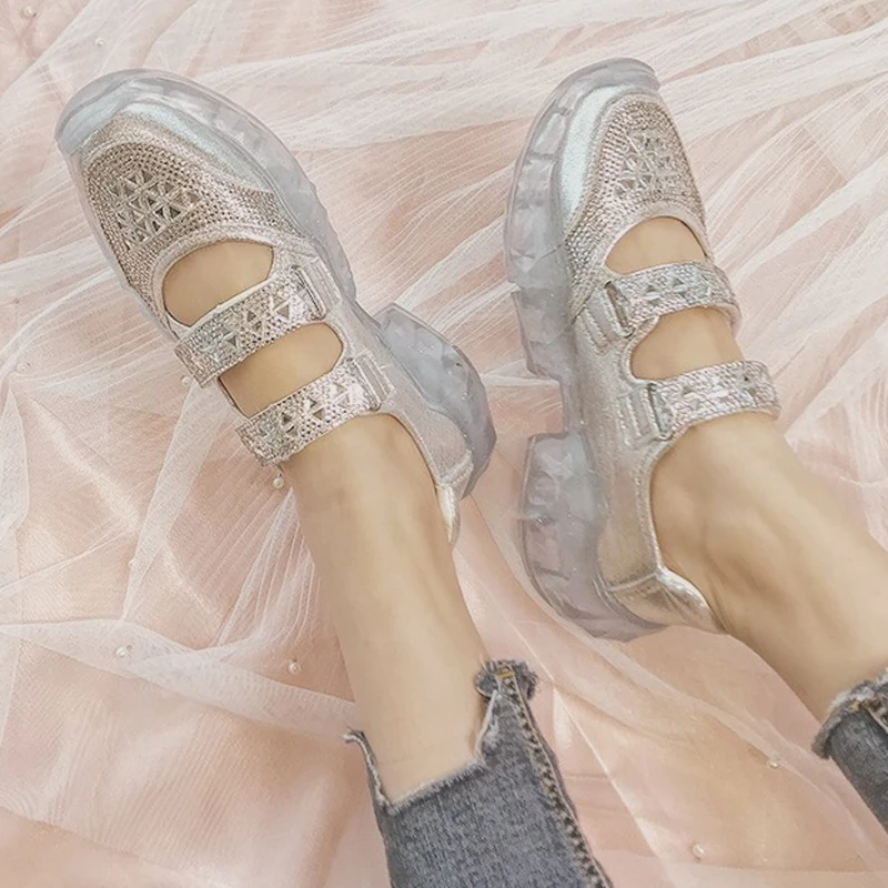 HEE GRAND Fashion Sneakers Women Platform Flats Slip On Silver Breathable Walking Shoes Hook & Loop Creepers Flat Shoes XWD7663
HEE GRAND Fashion Sneakers Women Platform Flats Slip On Silver Breathable Walking Shoes Hook & Loop Creepers Flat Shoes XWD7663