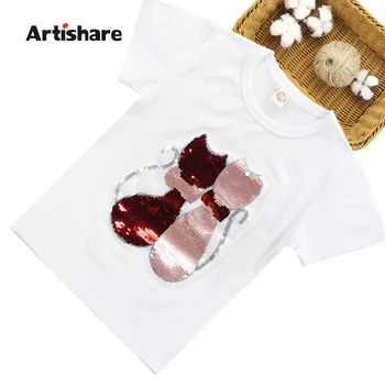 T-Shirts For Girls Sequins T Shirt Girls Cartoon Cat Kids Tshirt Summer Teen Clothes For Girls 6 8 10 12 13 14 Year
T-Shirts For Girls Sequins T Shirt Girls Cartoon Cat Kids Tshirt Summer Teen Clothes For Girls 6 8 10 12 13 14 Year