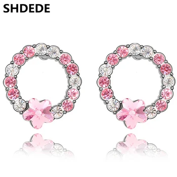 SHDEDE Crystal from Swarovski Stud Earrings For Women Flowers Classic Fashion Jewelry Round Female Accessories -4607
SHDEDE Crystal from Swarovski Stud Earrings For Women Flowers Classic Fashion Jewelry Round Female Accessories -4607