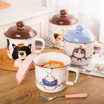 Ceramic microwave instant noodles bowl with cover meals Hall Students Dafan anti scald
Ceramic microwave instant noodles bowl with cover meals Hall Students Dafan anti scald