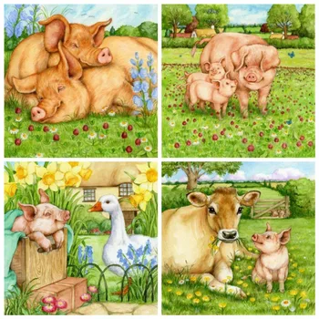 Huacan DIY Diamond Embroidery Cross-stitch Animal Picture Of Rhinestones Diamond Mosaic Pig Diamond Art Home Decoration
Huacan DIY Diamond Embroidery Cross-stitch Animal Picture Of Rhinestones Diamond Mosaic Pig Diamond Art Home Decoration