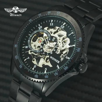 WINNER Military Sport Automatic Mechanical Watch Men Skeleton Dial Stainless Steel Strap Mens Watches Top Brand Luxury Clock
WINNER Military Sport Automatic Mechanical Watch Men Skeleton Dial Stainless Steel Strap Mens Watches Top Brand Luxury Clock