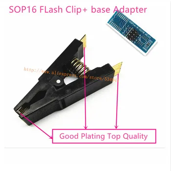Programmer Testing sop16 Clip soic16 clip IC Test clip without cable + SOP8 SOP16-DIP8 Adapter. sop16 adapter
Programmer Testing sop16 Clip soic16 clip IC Test clip without cable + SOP8 SOP16-DIP8 Adapter. sop16 adapter