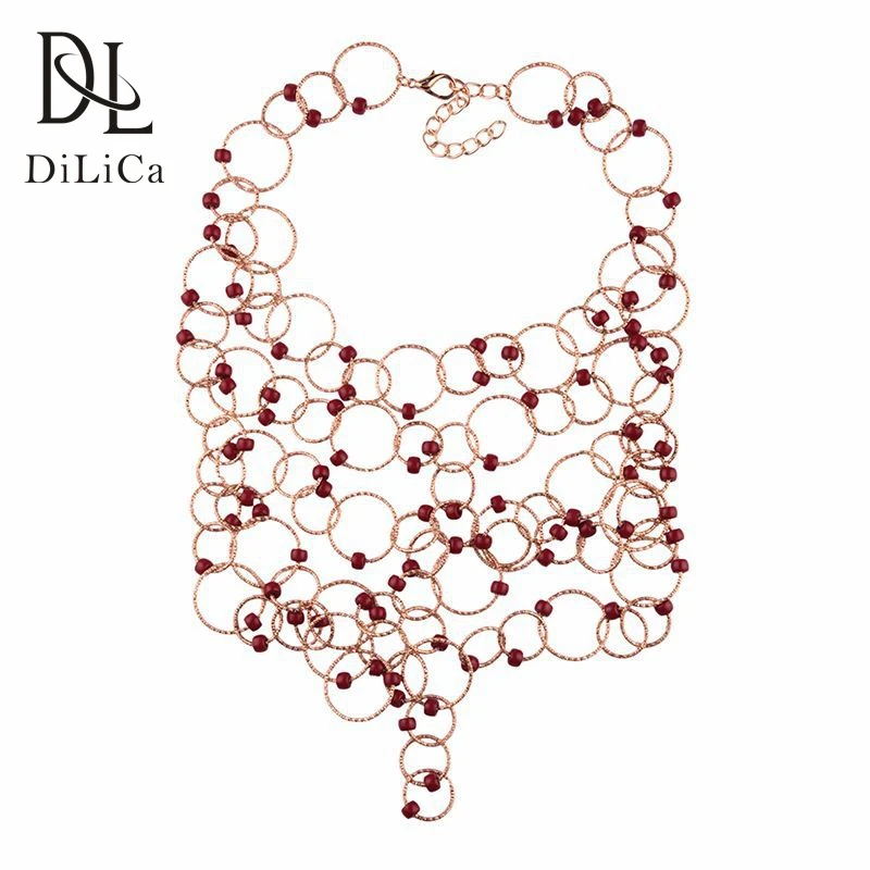 DiLiCa Bohemian Beads Necklace Women Statement Bib Necklace Alloy Geometric Cluster Choker Jewelry Costume Necklaces Pendants
DiLiCa Bohemian Beads Necklace Women Statement Bib Necklace Alloy Geometric Cluster Choker Jewelry Costume Necklaces Pendants