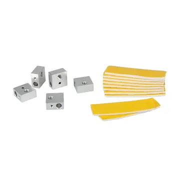 5pcs Aluminum Extruder Hotend Nozzle Throat Heater Block + 10pcs 2mm Thick Heat-Insulated Cotton for MK7 MK8 Makerbot 3D Printer
5pcs Aluminum Extruder Hotend Nozzle Throat Heater Block + 10pcs 2mm Thick Heat-Insulated Cotton for MK7 MK8 Makerbot 3D Printer