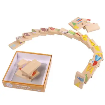 Kids Wooden Blocks Toys 28 PCS Animal Domino Puzzles High Quality Educational Toys Kindergarten Game Birthday Gifts
Kids Wooden Blocks Toys 28 PCS Animal Domino Puzzles High Quality Educational Toys Kindergarten Game Birthday Gifts
