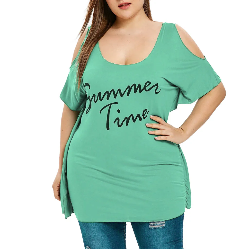 Womens Cold Shoulder Tops And Blouses Plus Size Blouse Women Shirt Letter Print Ladies Tops Women Clothes Short Sleeve Blouses
Womens Cold Shoulder Tops And Blouses Plus Size Blouse Women Shirt Letter Print Ladies Tops Women Clothes Short Sleeve Blouses