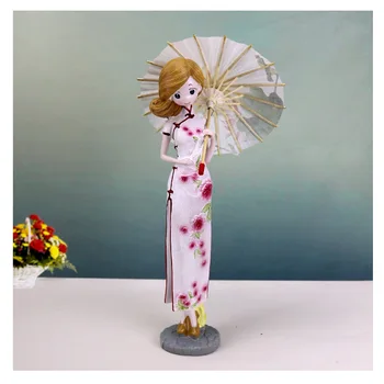 Small pure and fresh Chinese cheongsam intellectual youth umbrella girl creative resin craft wine cabinet Ornament
Small pure and fresh Chinese cheongsam intellectual youth umbrella girl creative resin craft wine cabinet Ornament