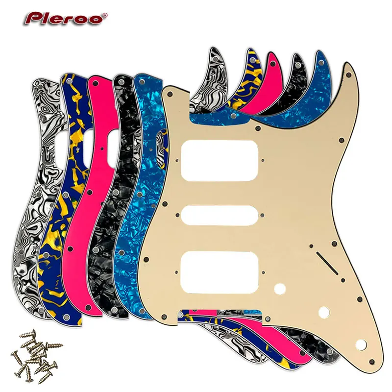 

Guitar Parts - For USA\Mexico Fd Stratocaster 11 Screw Holes HSH Two Deluxe Humbuckers Single St Guitar pickguard Scratch Plate