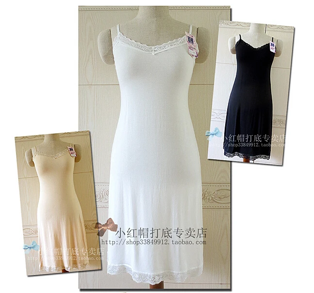 2017 summer all-match black white skin color modal cotton spaghetti strap lace basic full slip one-piece long full dress female
2017 summer all-match black white skin color modal cotton spaghetti strap lace basic full slip one-piece long full dress female
