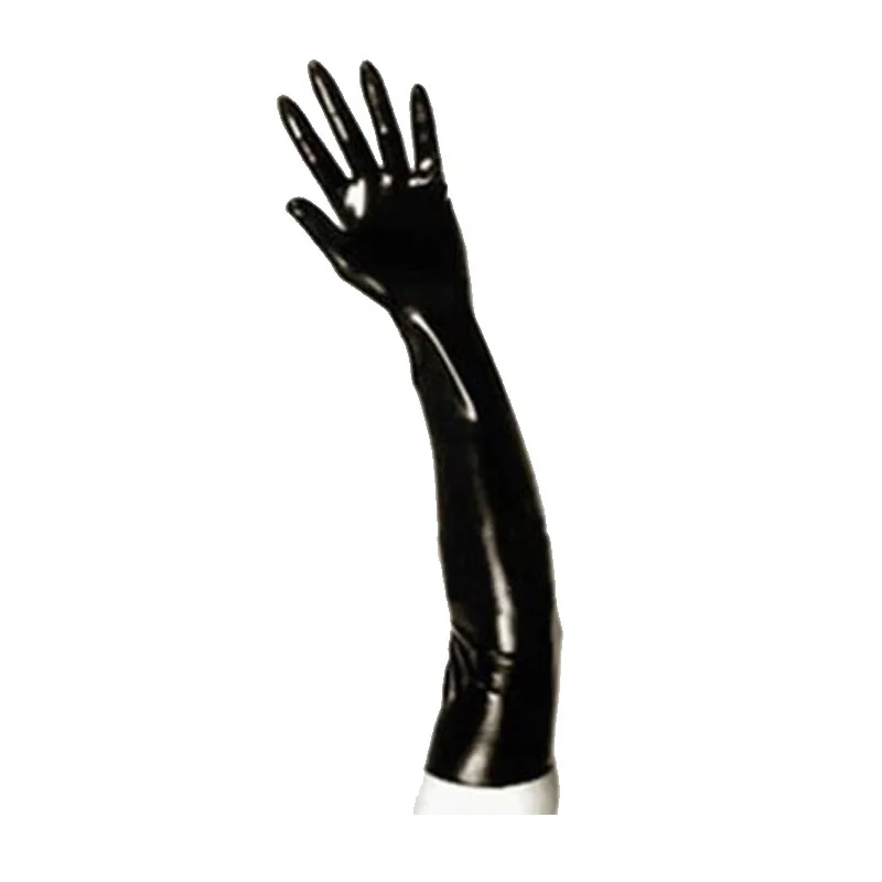 Sexy-Black-Latex-Long-Gloves-Fetish-for-Women-Men