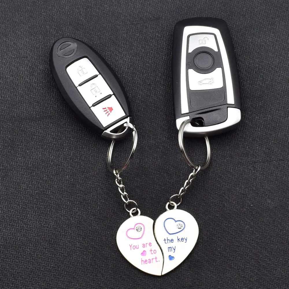 ATOBABI Zinc Alloy Lovers Heart Shape Car Key Holder Couple Key Chains with Metal Key Ring For BMW x3 e83 Volvo v40 Ford Focus 3
ATOBABI Zinc Alloy Lovers Heart Shape Car Key Holder Couple Key Chains with Metal Key Ring For BMW x3 e83 Volvo v40 Ford Focus 3