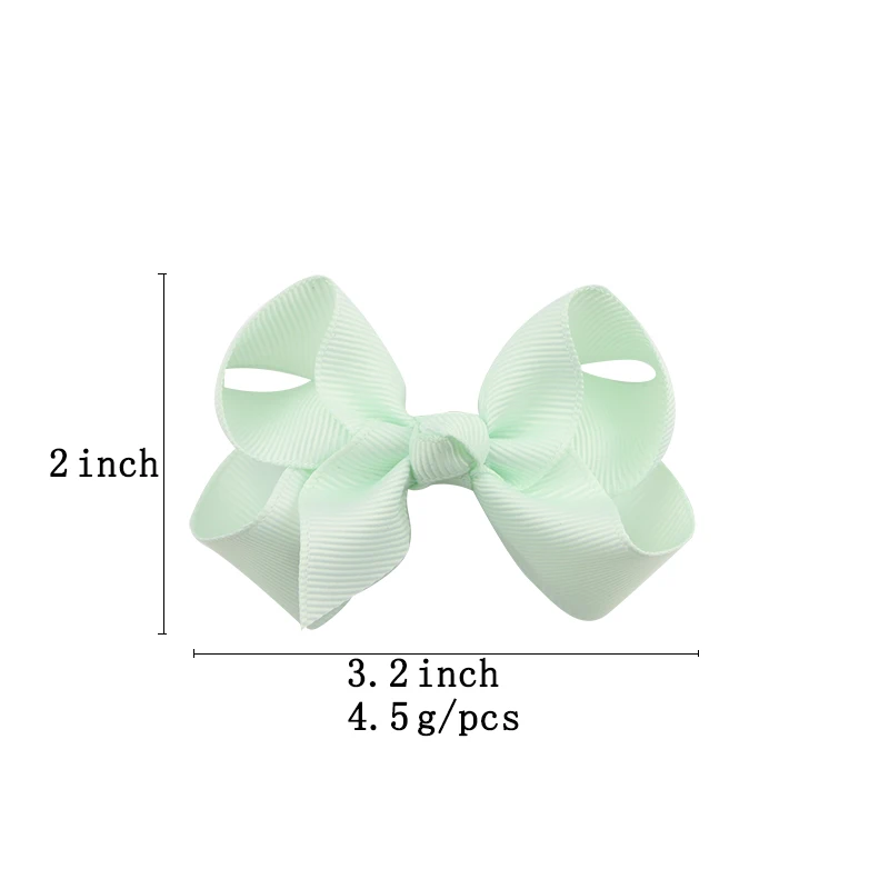 Colourful Bow Clip Boutique Hair Bows For Girls Kids Children Girls Hair Clips Grosgrain Ribbon Bows (5)