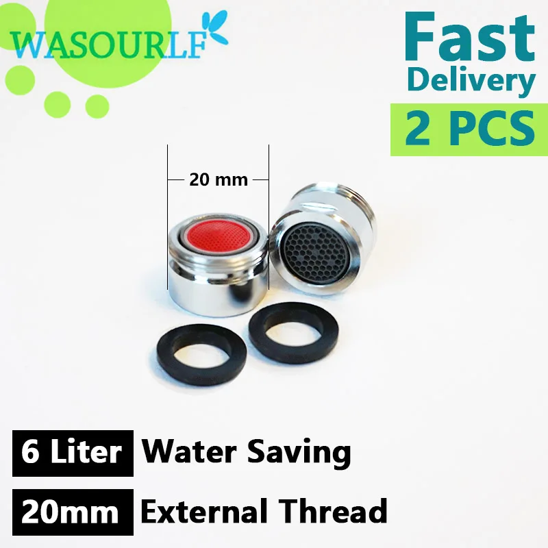 WASOURLF 2 PCS water saving faucet aerator 6L 20mm male thread external tap bubble accessories bathroon basin kitchen outlet
WASOURLF 2 PCS water saving faucet aerator 6L 20mm male thread external tap bubble accessories bathroon basin kitchen outlet